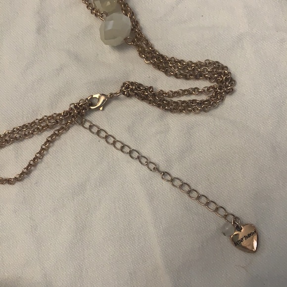 BETSEY JOHNSON THREE CHAIN Layered Necklace WITH CHARMS Clock watch - Picture 13 of 15